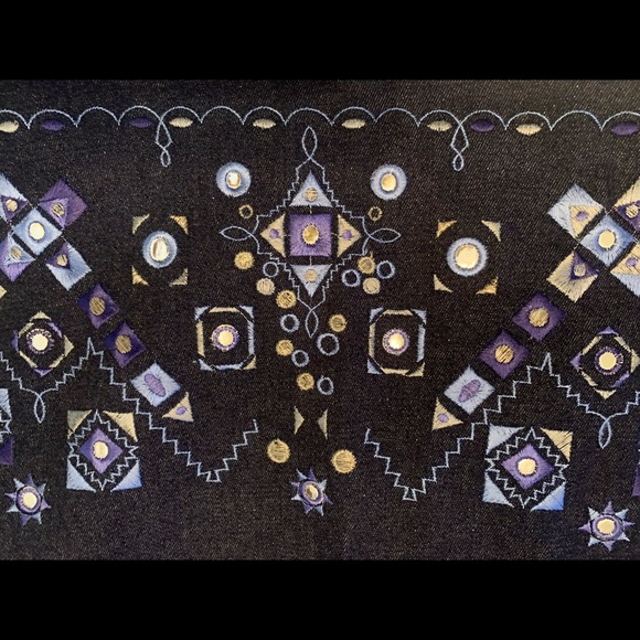 Great denim beaded halter dress! - Picture 3 of 5